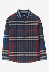 Burberry Kids Boys Checked Buttoned Shirt Multicolor 8109086159218/R_BURBE-C3360