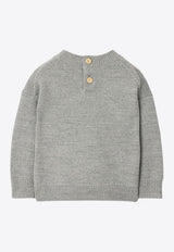 Burberry Kids Babies Thomas Bear Intarsia Kit Sweater Gray 8109473167481/R_BURBE-A1373