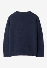 Burberry Kids Boys Big Ben Intarsia Knit Sweater Gray 8109516167567_BURBE-C1172