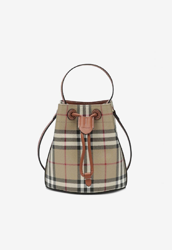 Burberry Mini Check Bucket Bag Beige 8109794155142/R_BURBE-A9534