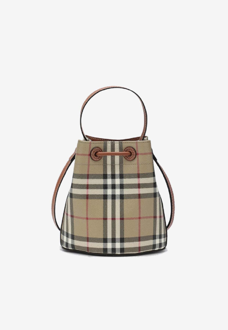 Burberry Mini Check Bucket Bag Beige 8109794155142/R_BURBE-A9534