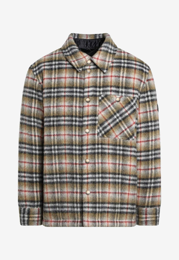 Burberry Checked Wool Shirt Beige 8110913167106/R_BURBE-B1001