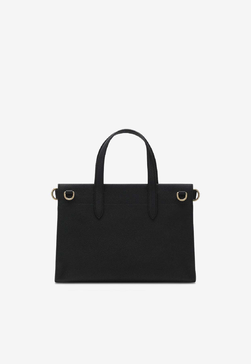 Burberry Small Cotswolds Leather Tote Bag Black 8111344165826/R_BURBE-A1189