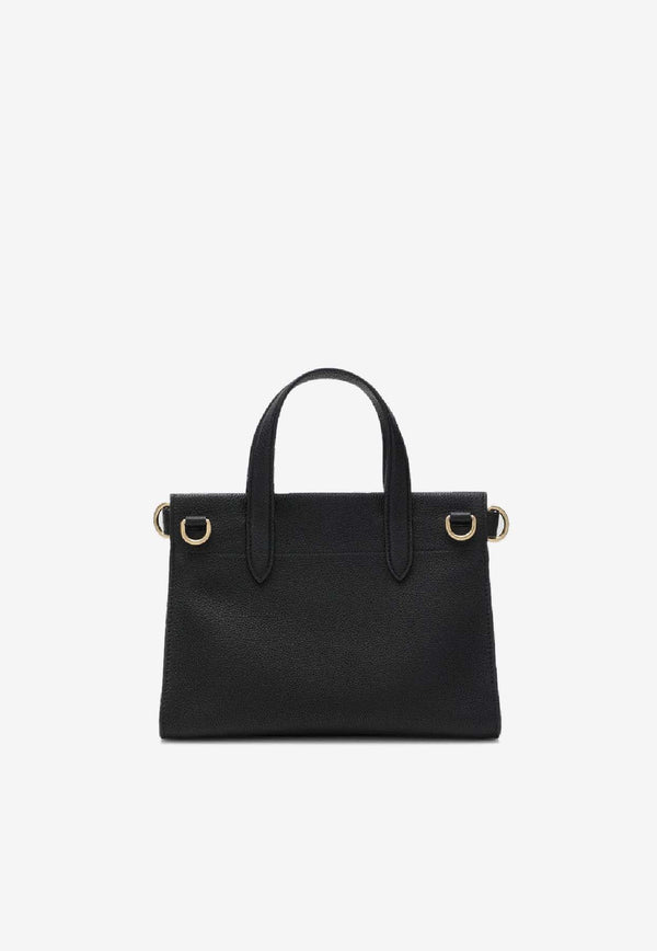 Burberry Mini Cotswolds Leather Tote Bag Black 8111350165826/R_BURBE-A1189