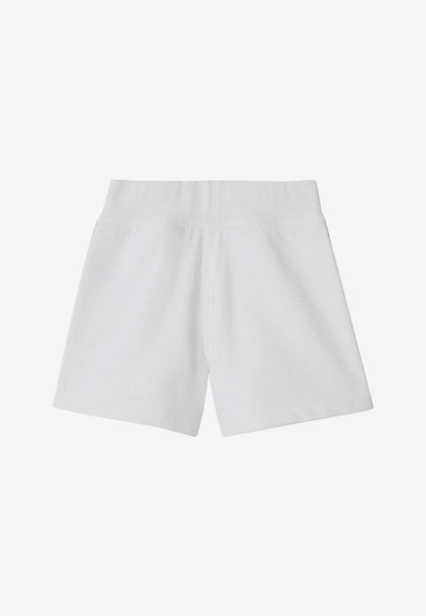 Burberry Kids Girls Check-Trimmed Shorts White 8111904148165/S_BURBE-A1464