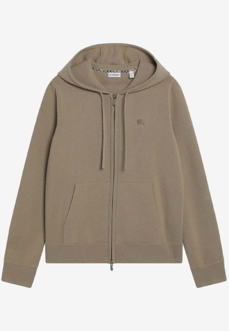 Burberry EKD Zip-Up Sweatshirt in Cashmere-Blend Beige 8112140168587/R_BURBE-B8626