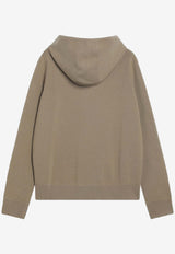 Burberry EKD Zip-Up Sweatshirt in Cashmere-Blend Beige 8112140168587/R_BURBE-B8626