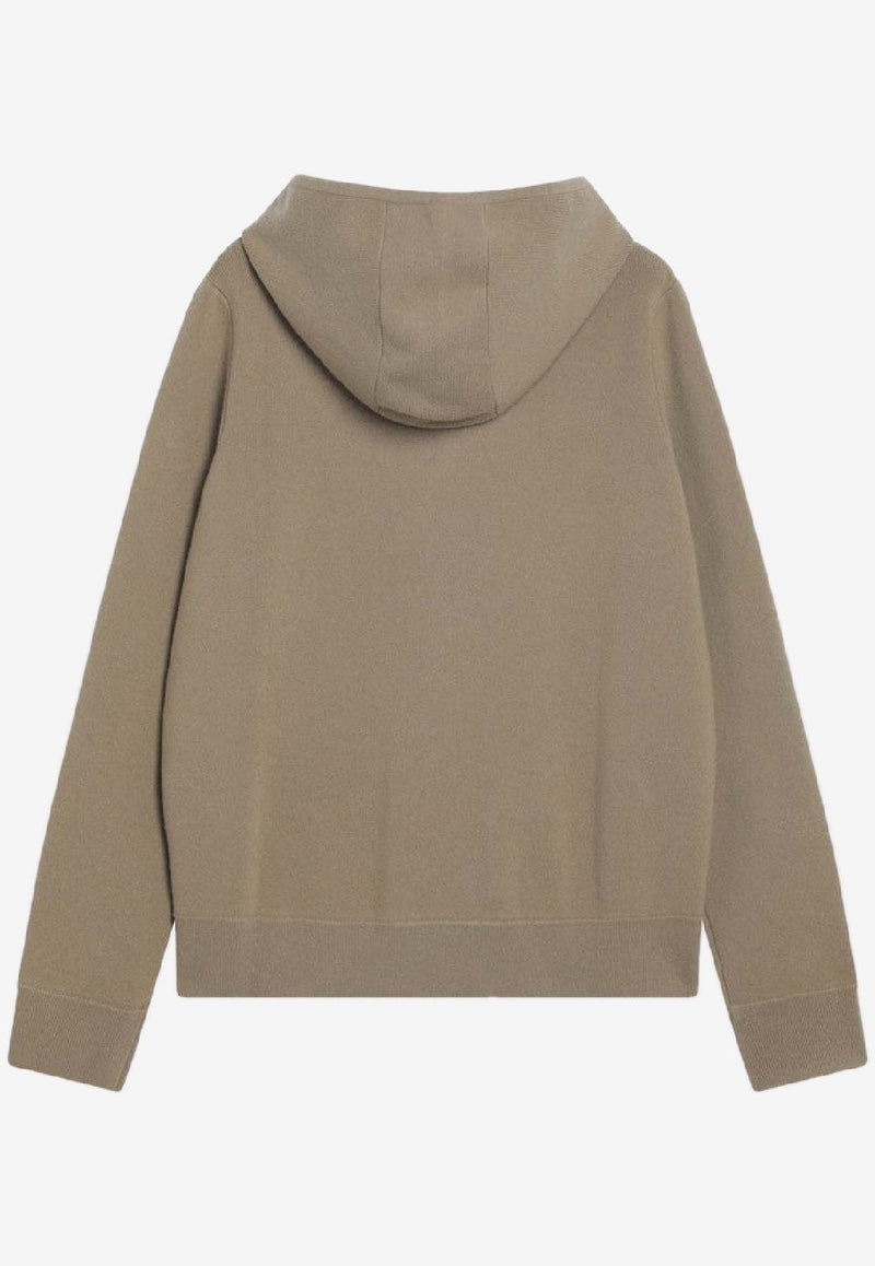 Burberry EKD Zip-Up Sweatshirt in Cashmere-Blend Beige 8112140168587/R_BURBE-B8626
