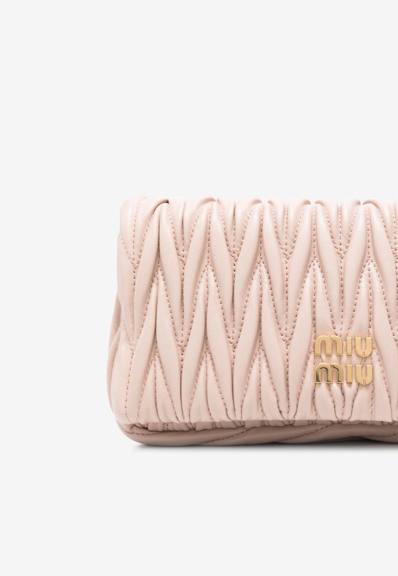 Miu Miu Mini Matelassé Leather Crossbody Bag Pink 5BP086VCOON88_F0236