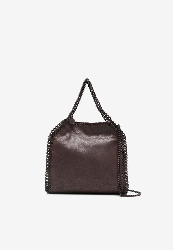 Stella McCartney Mini Falabella Enamel Tote Bag Mahogany 371223WP0455_7745