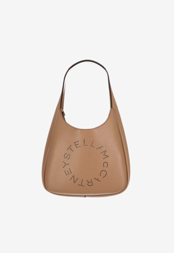 Stella McCartney Perforated Logo Slouchy Shoulder Bag Beige 7B0113W8542_2502