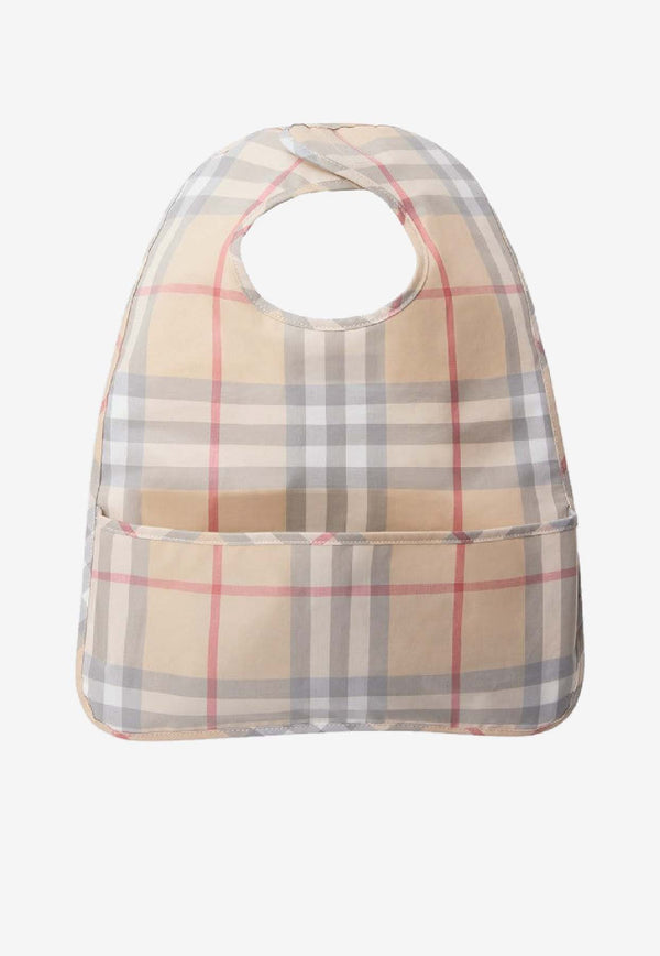 Burberry Kids Babies Signature Check Bib Beige 8112501168741/R_BURBE-A2205