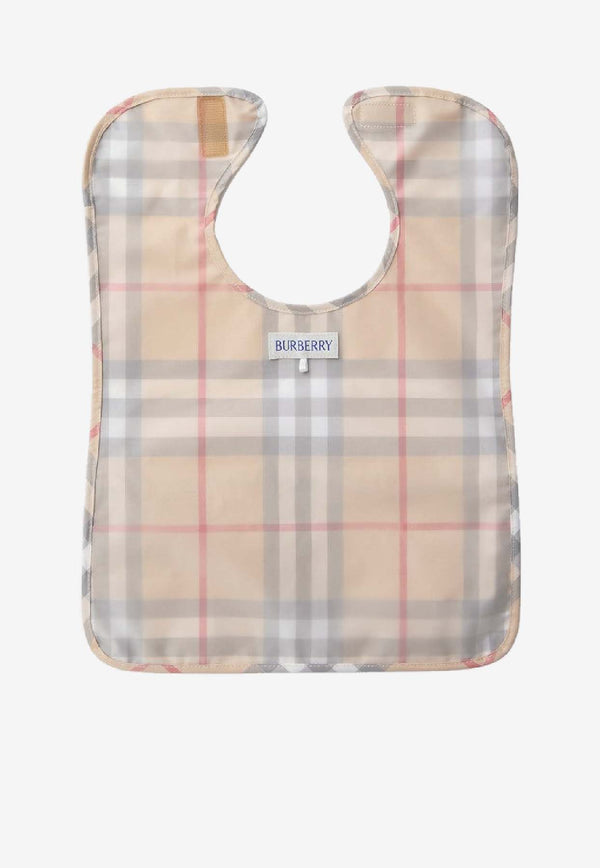 Burberry Kids Babies Signature Check Bib Beige 8112501168741/R_BURBE-A2205