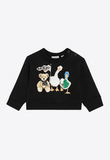 Burberry Kids Babies Thomas Bear and Friends Sweatshirt Black 8112508148165/R_BURBE-A1189