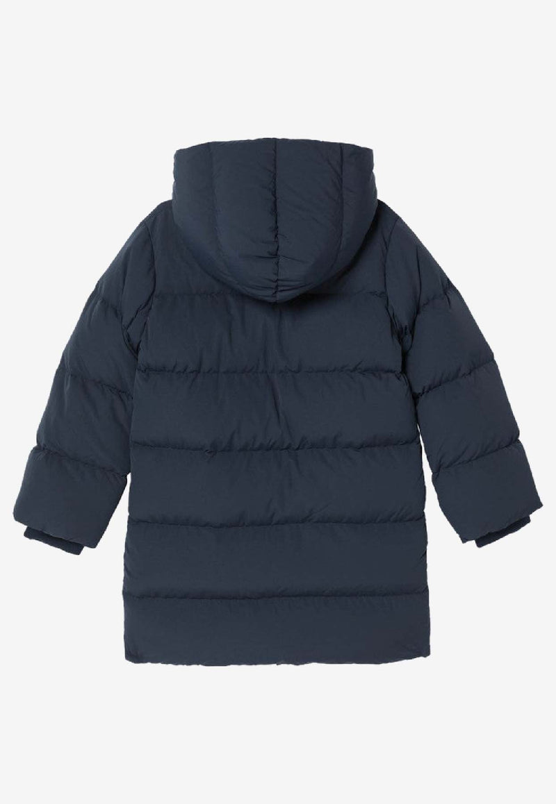 Burberry Kids Boys Down Hooded Jacket Blue 8112858151937/R_BURBE-C1101