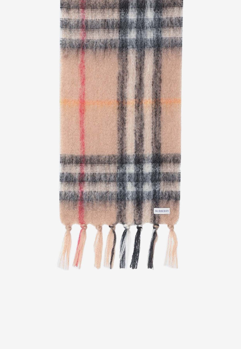 Burberry Mohair-Blend Check Scarf Beige 8112967168658/R_BURBE-B9719