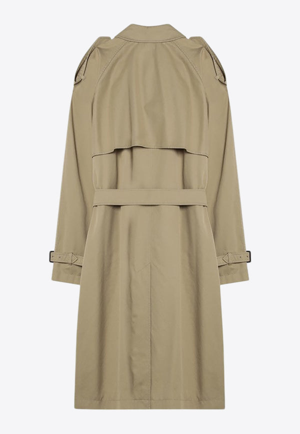 Burberry Double-Breasted Trench Coat Khaki 8113023150445/R_BURBE-C2981