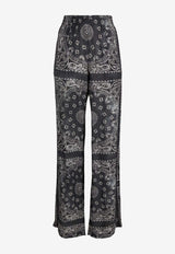 Golden Goose DB Paisley Print Wide-Leg Pants Black GWP00821P001257_60318