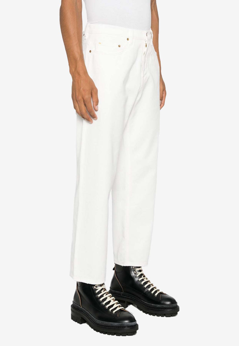 Golden Goose DB Star Stud Straight-Leg Jeans White GMP01186P000980_10190