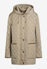 Burberry Quilted Hooded Jacket with Drawstring-Waist Beige 8113254166468/R_BURBE-B8626