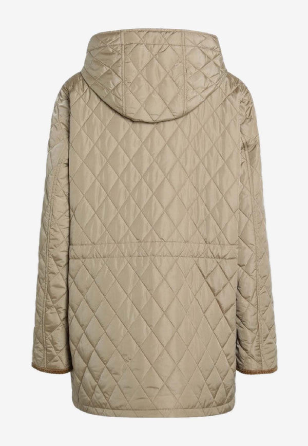 Burberry Quilted Hooded Jacket with Drawstring-Waist Beige 8113254166468/R_BURBE-B8626