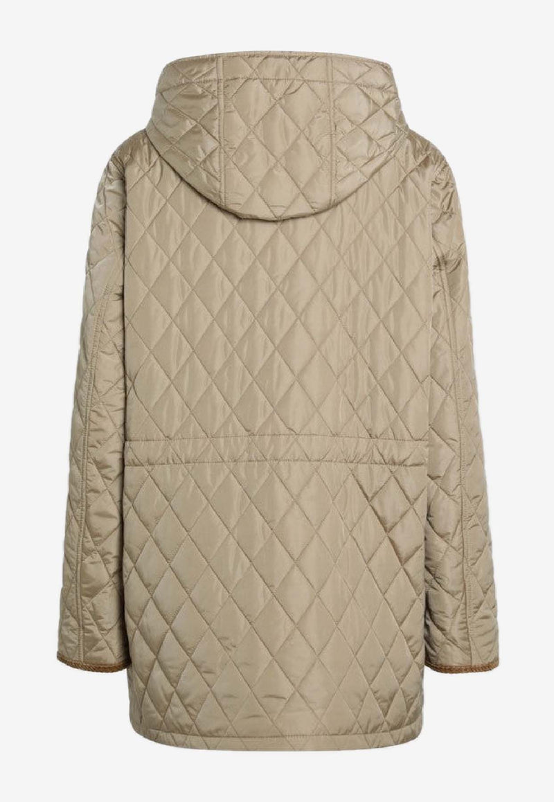 Burberry Quilted Hooded Jacket with Drawstring-Waist Beige 8113254166468/R_BURBE-B8626