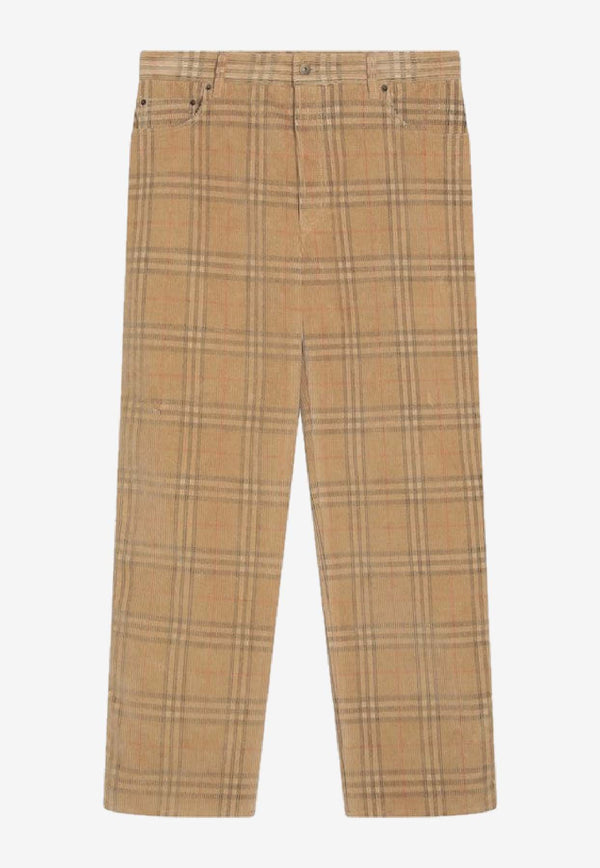 Burberry Corduroy Check Straight-Leg Pants Beige 8113484168956/R_BURBE-B9368