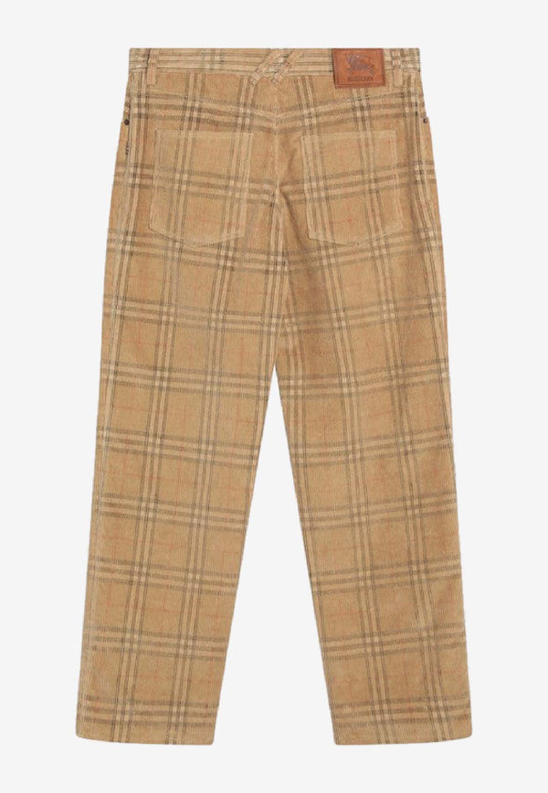 Burberry Corduroy Check Straight-Leg Pants Beige 8113484168956/R_BURBE-B9368