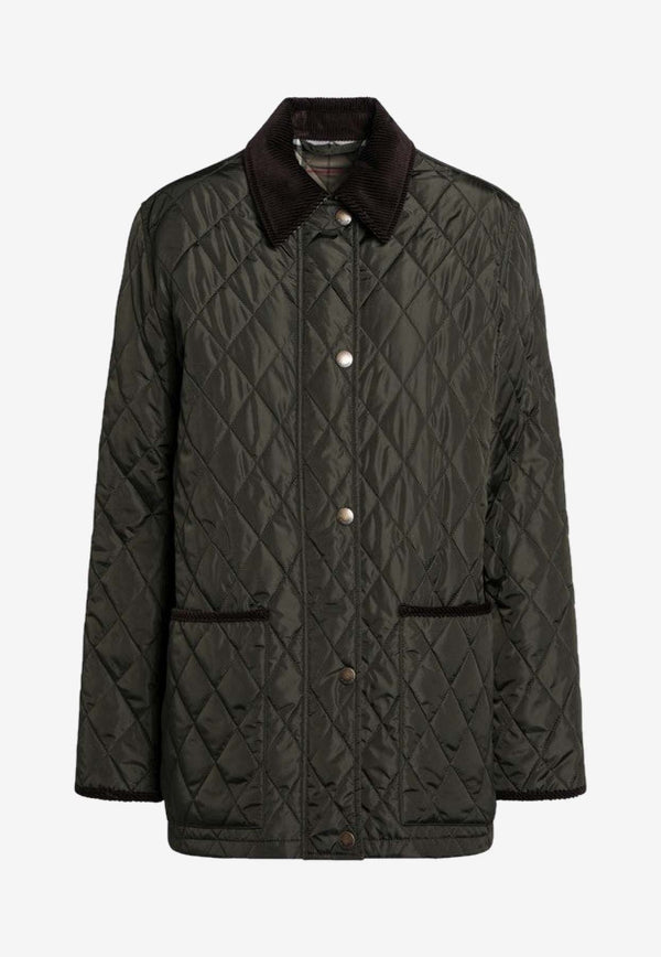 Burberry Quilted Country Jacket Dark Green 8113591166468/R_BURBE-C2491