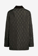 Burberry Quilted Country Jacket Dark Green 8113591166468/R_BURBE-C2491