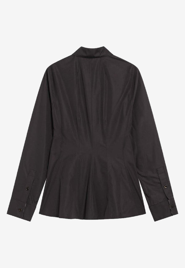 Burberry Buttoned Long-Sleeved Shirt Brown 8113598158871/R_BURBE-B8757