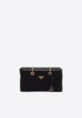 Prada Medium Re-Edition 1995 Chaîne Shoulder Bag Black 1BG551VCOO2AOS_F0002