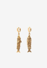 Isabel Marant River Fish-Shaped Pendant Earrings Gold BL0186FAB4B09B_12D