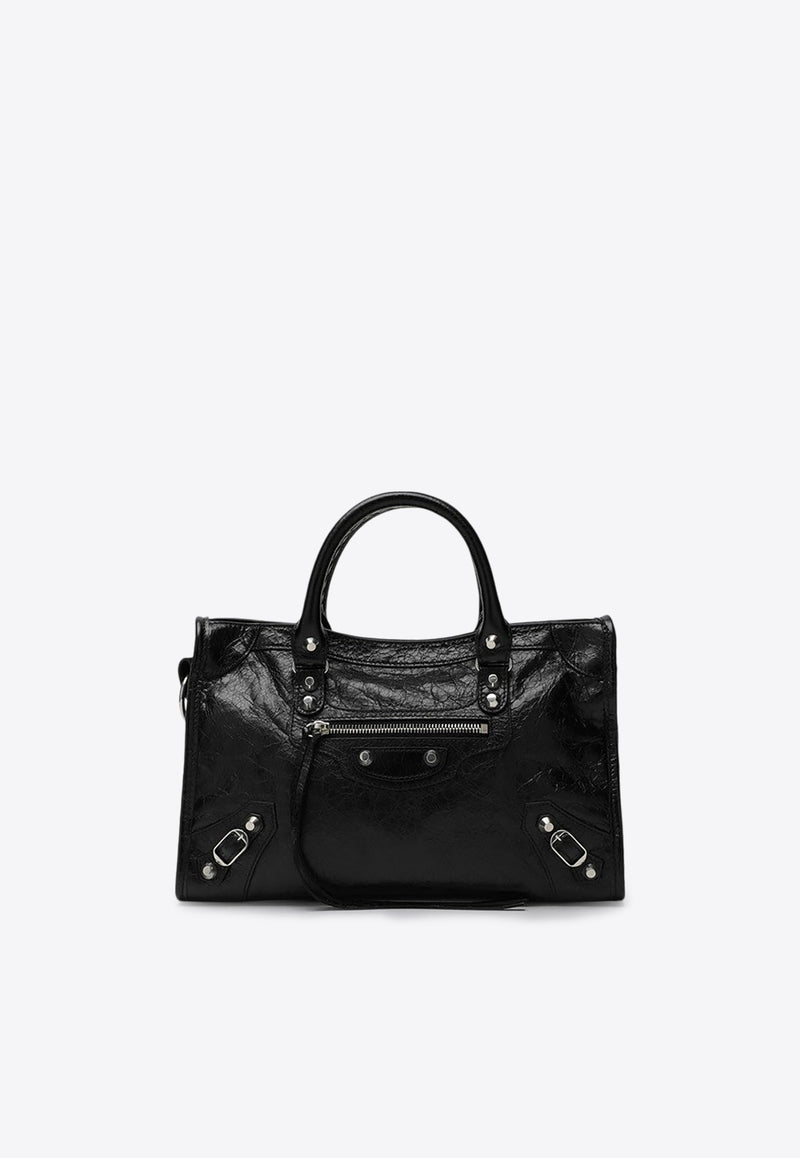 Balenciaga Small Le City Nappa Leather Top Handle Bag Black 8114422AA9S/P_BALEN-1000