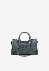 Balenciaga Le City Denim Tote Bag Blue 8114422AB1S/R_BALEN-4727