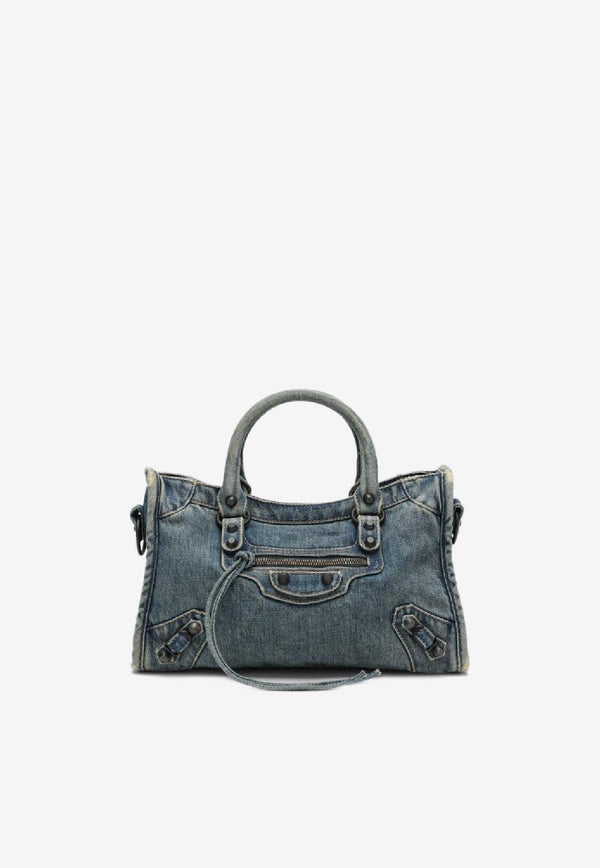 Balenciaga Le City Denim Tote Bag Blue 8114422AB1S/R_BALEN-4727