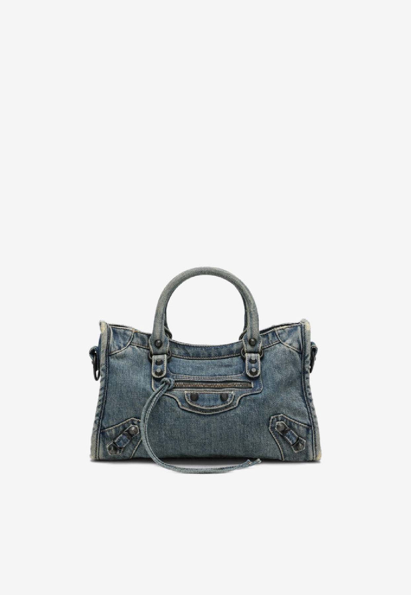 Balenciaga Le City Denim Tote Bag Blue 8114422AB1S/R_BALEN-4727