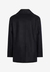 Burberry Wool Double-Breasted Coat Blue 8115005167774/R_BURBE-A1222