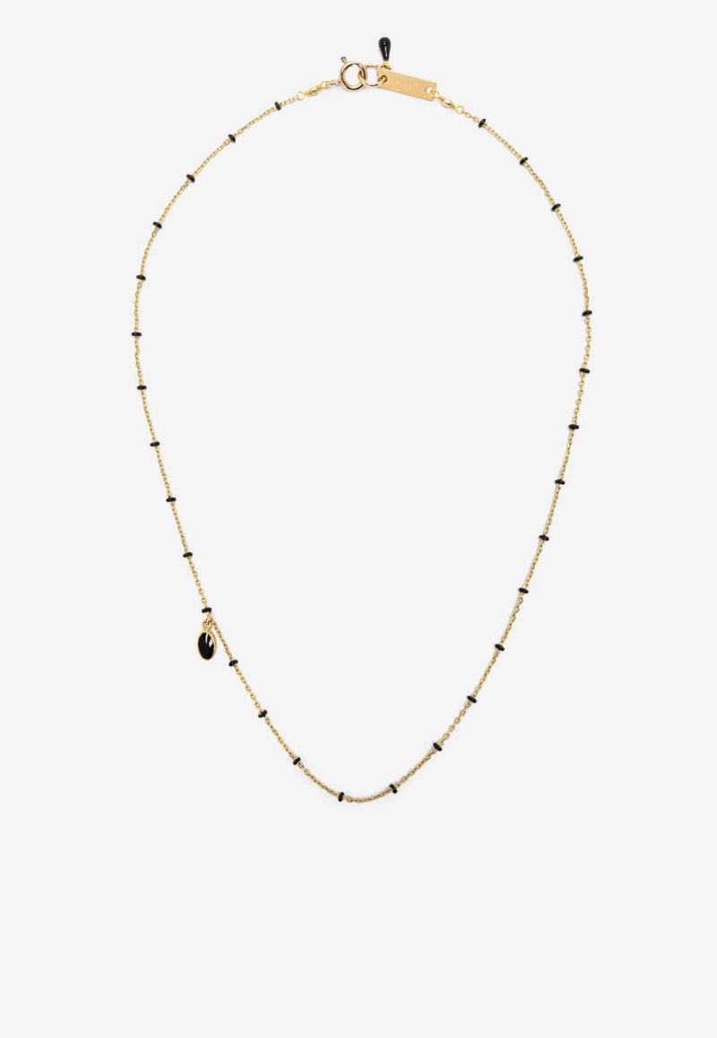 Isabel Marant Casablanca Beaded Necklace Black ME0001FAA3B01B_01BK