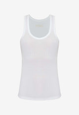 Isabel Marant Thea Logo Embroidered Tank Top White TS0261FAA2N39I_20WH