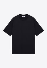 Stone Island Star Embroidered Crewneck T-shirt Blue 8115202G3/P_STONE-V0028