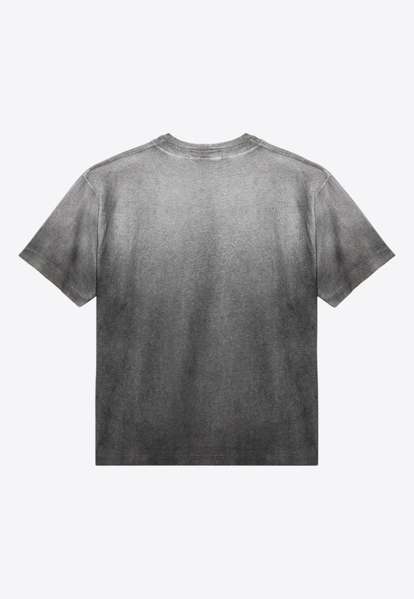 Stone Island Logo Print Faded T-shirt Gray 8115215T2/P_STONE-V0062