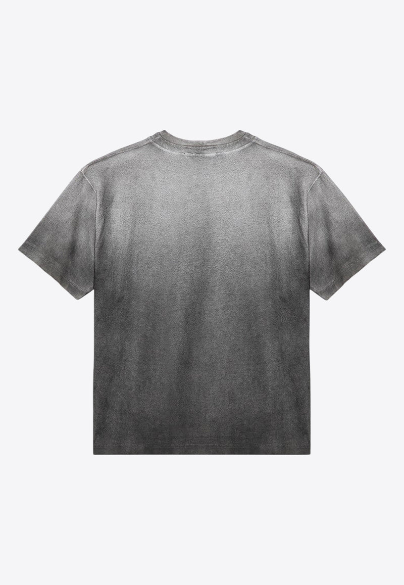 Stone Island Logo Print Faded T-shirt Gray 8115215T2/P_STONE-V0062