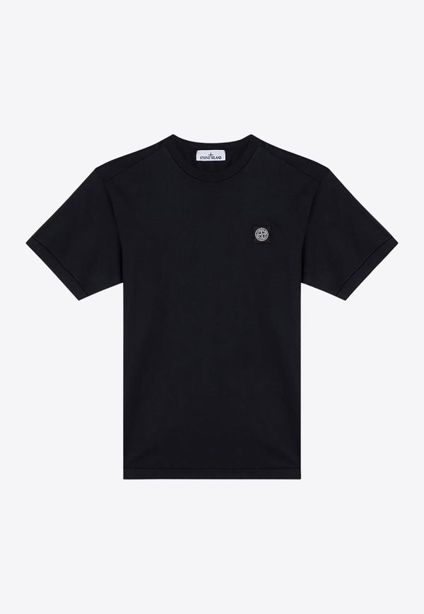 Stone Island Compass Patch Crewneck T-shirt Blue 811524113/P_STONE-A0020