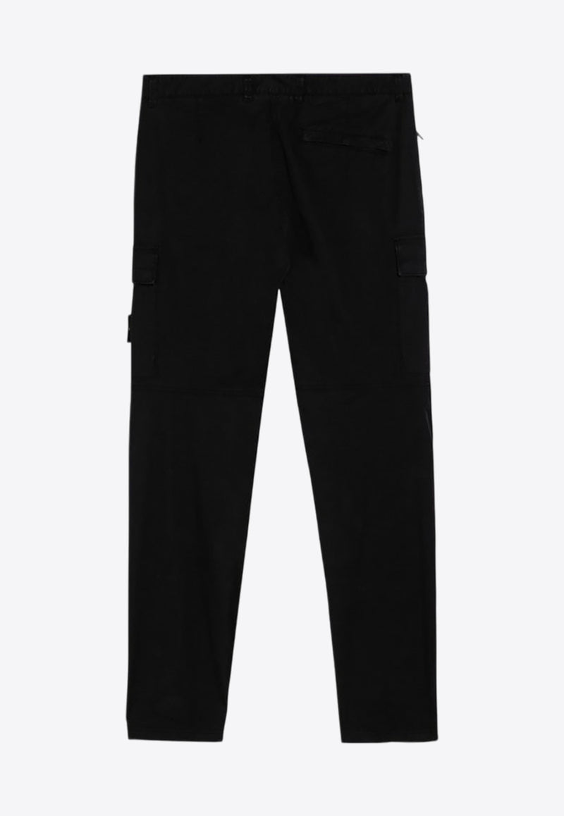 Stone Island Compass Patch Straight Cargo Pants Black 811530410/P_STONE-V0029