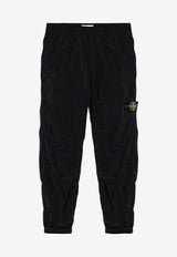 Stone Island Logo Patch Nylon Track Pants Black 811531019/P_STONE-V0029