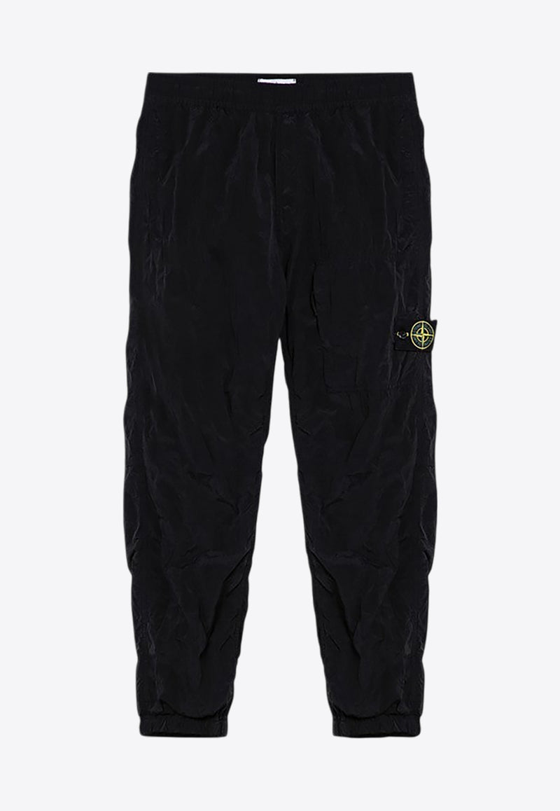 Stone Island Logo Patch Nylon Track Pants Black 811531019/P_STONE-V0029