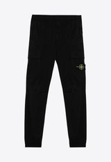 Stone Island Compass Patch Cargo Pants Black 811531310/P_STONE-V0029