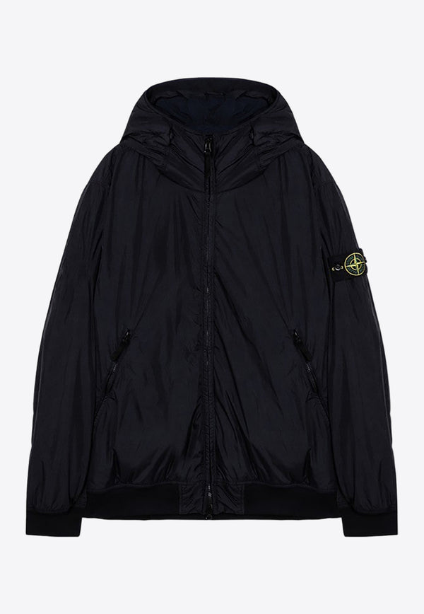 Stone Island Logo Patch Windbreaker Jacket Blue 811540823/P_STONE-V0020