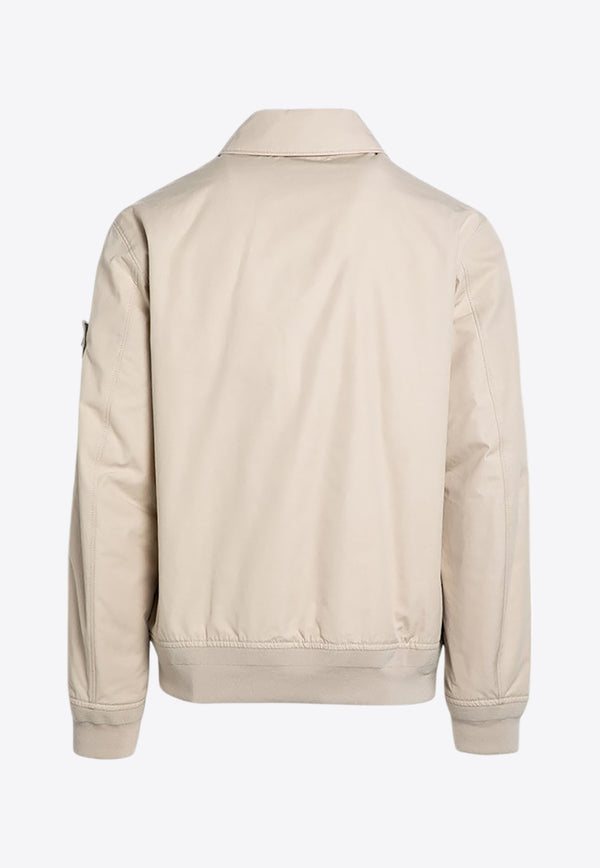 Stone Island Logo Patch Padded Bomber Jacket Beige 8115420F1/P_STONE-V0090